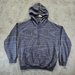 Insomniac Hoodie Pullover Mens XL Blue Allover Print Sweatshirt‎